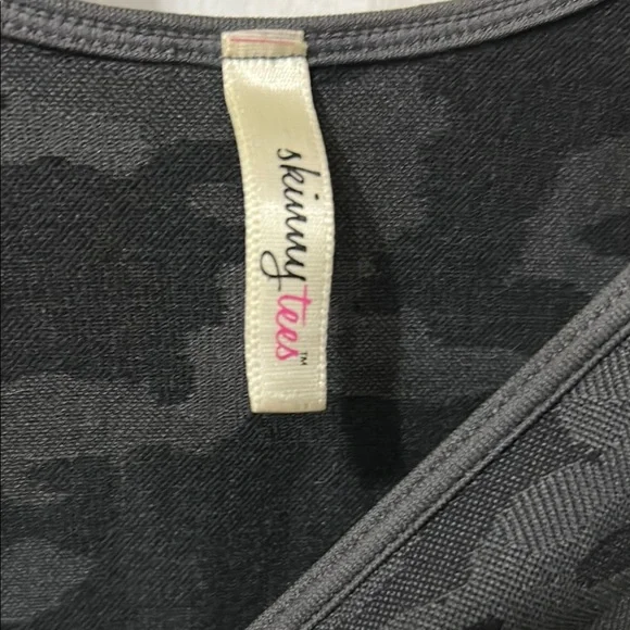 “Skinny Tees” Flattering Black and Gray Camouflage Tanks both for $10. - Picture 2 of 3